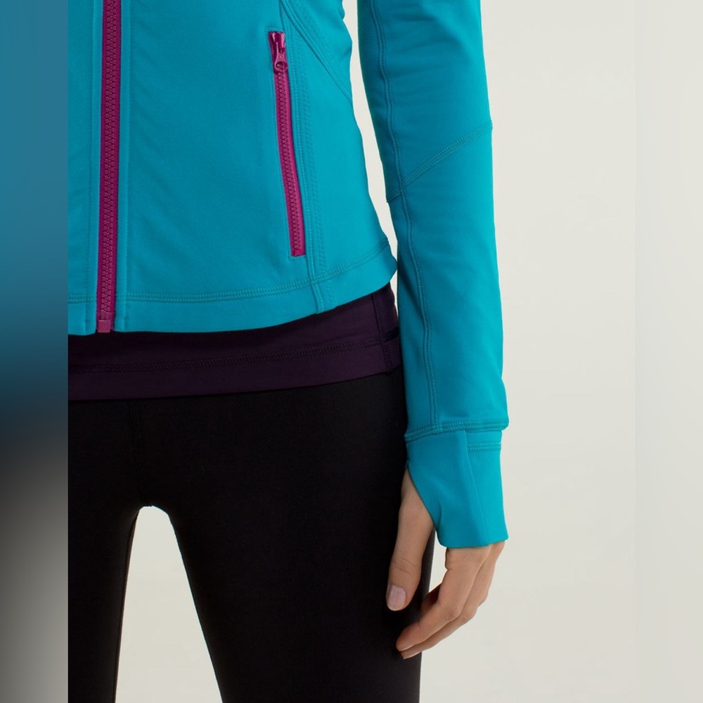 lululemon athletica Blue Jacket with Pink Accents